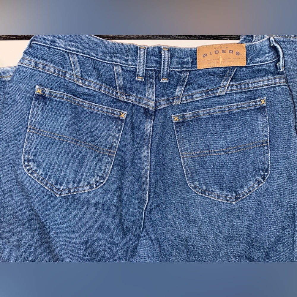 Riders Women's Vintage 1990s Blue Denim Jeans 100% Cotton Size 12 M - Picture 8 of 15